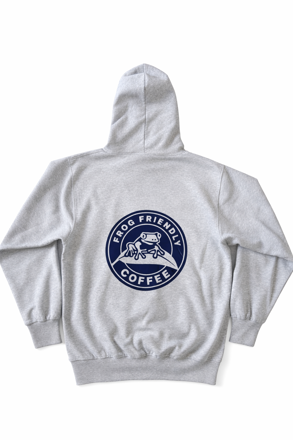 Grey Hoodie | Frog Friendly Coffee