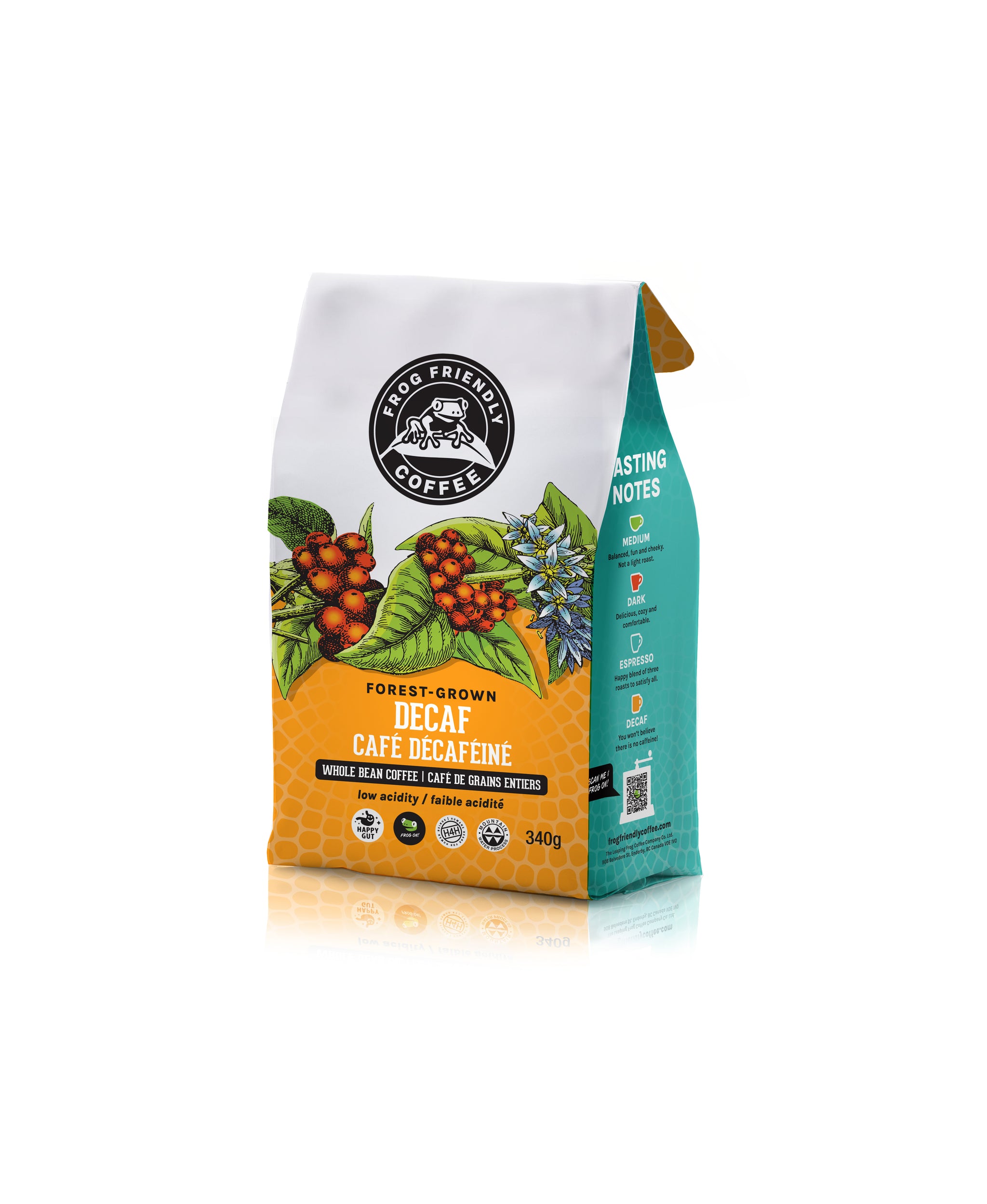 Decaf Roast | Whole Bean 340g – Frog Friendly Coffee